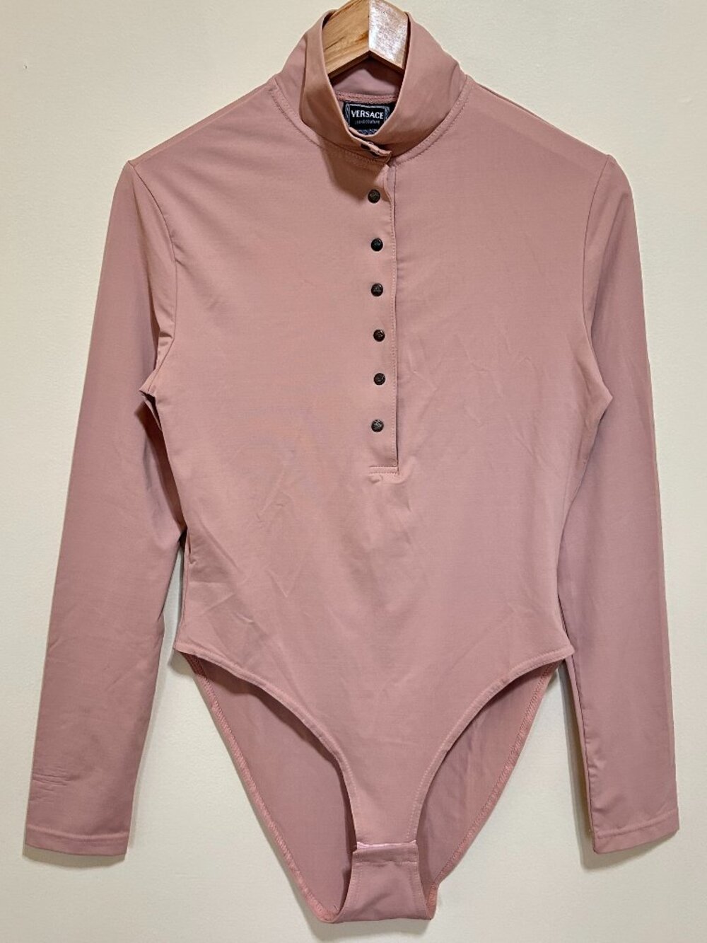 Versace Jeans Couture Long Sleeve Bodysuit Nude